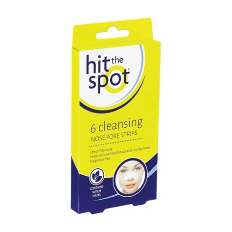 HIT THE SPOT CLEANSING NOSE PORE STRIPS 6 S British Chemist