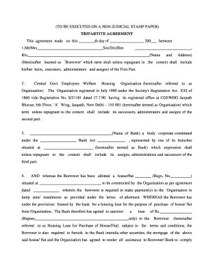 Tri Party Agreement Template