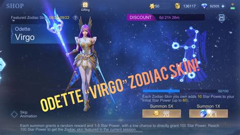 Mobile Legends Odette Virgo Zodiac Skin Spotlight YouTube