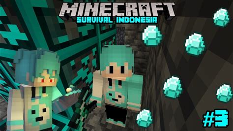 Mining Mencari Diamond Mcpe Survival Youtube