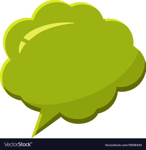 Green speech bubble icon cartoon style Royalty Free Vector