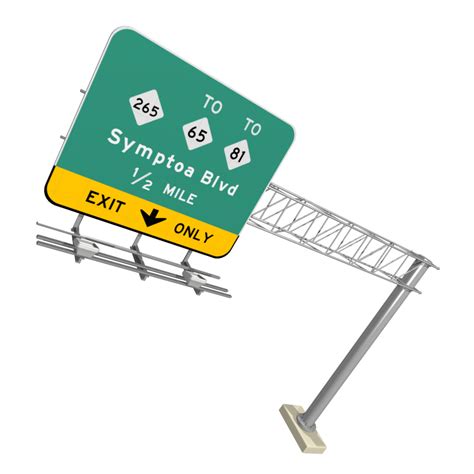 Highway Overhead Signage 3d Model