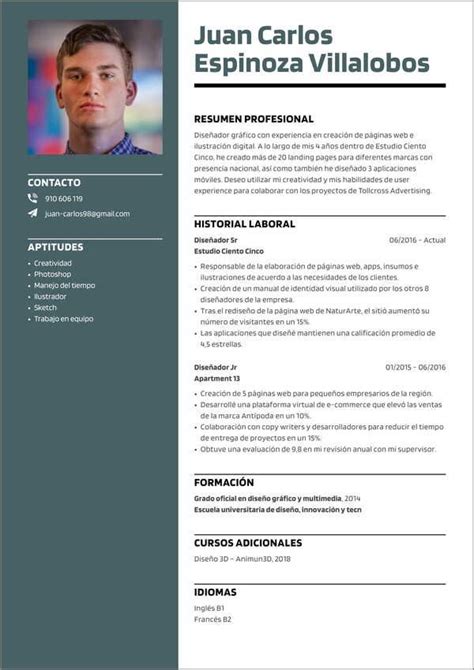 Plantillas De Curriculum Vitae Para Rellenar Gratis