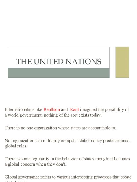 5 The United Nations Pdf United Nations International Relations