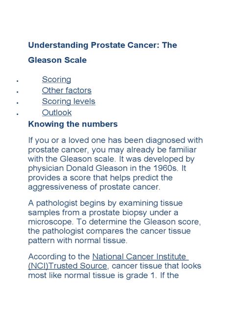 Understanding Prostate Cancer Pdf Prostate Specific Antigen