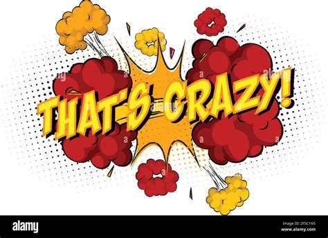 word  crazy  comic cloud explosion background illustration