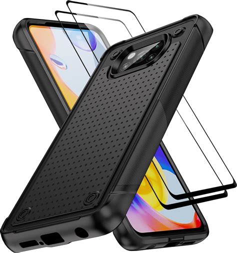 Jeylly For Xiaomi Poco X3 NFC Case With Tempered Glass Screen Protector