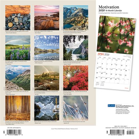 Motivation 2020 Square Wall Calendar By Plato Plato Calendars