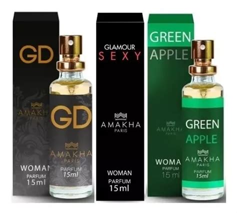 Perfume Amakha Paris Feminino Gd Glamour Sexy E Green Apple Frete Gr Tis