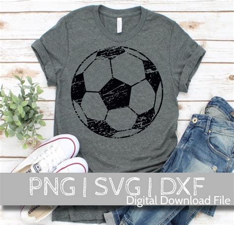 Distressed Soccer Ball Svg Grunge Soccer Cut File Soccer Mom Svg Dxf