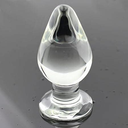 Amazon Glass Penis Pleasure Wand Anal Plug Beads Transparent