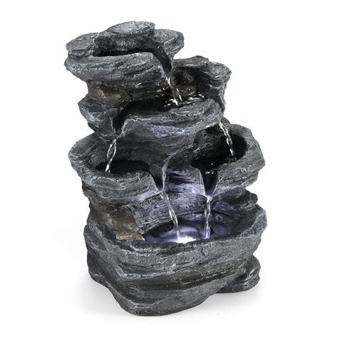 Wichemi Indoor Fountain Tabletop Fountain Waterfall