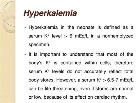 Sodium And Potassium Homeostasis In Neonates