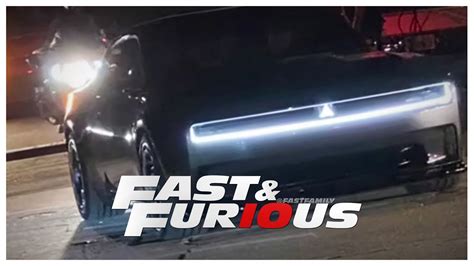 Fast Furious Dodge Charger Daytona Srt Ev On Set Youtube