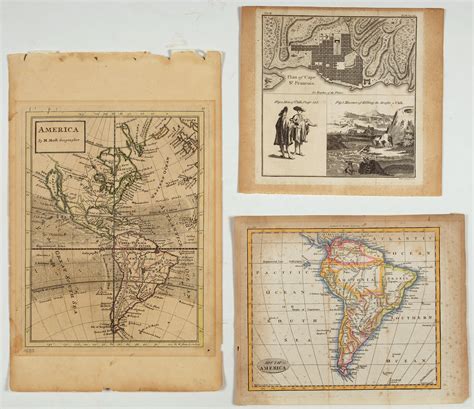 [Lot of 3 maps of America] AMERICA. - Old map by MOLL, Herman