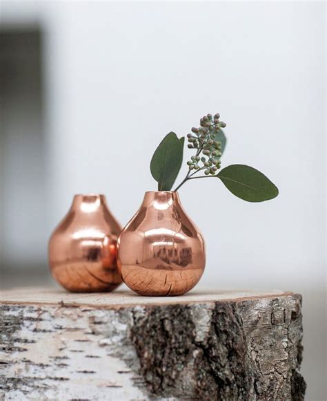 Oscar Bulb Vase In Copper By H Skjalm P Copper Decor Home Goods