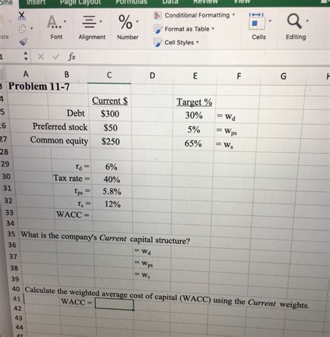 Solved Fin3310 Intermediate Financial Analysis Spreadsheet