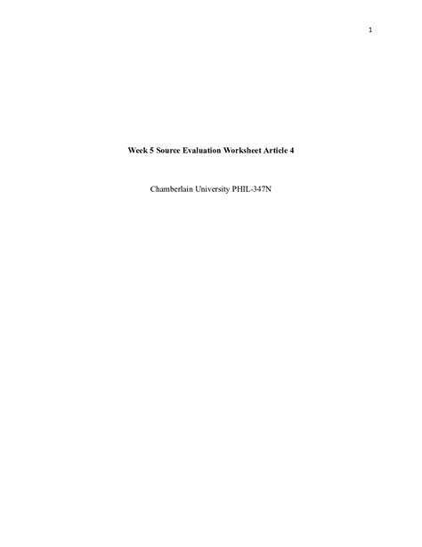 Annotatedbibliographyarticle4docx Week 5 Source Evaluation Worksheet Article 4 Cha