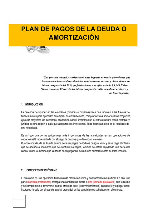 Amortizaciones Pla De Pagos Con Cuotas Decrecientes Y Crecientes