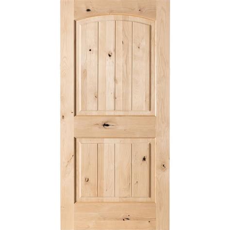 Knotty Alder 2 Panel Top Rail Arch V Groove Interior Doors Interior Arched Doors Farmhouse