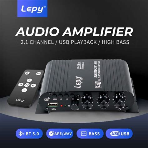 Lepy Audio Amplifier Bluetooth Usb Hifi Sound Booster With Remote Lp