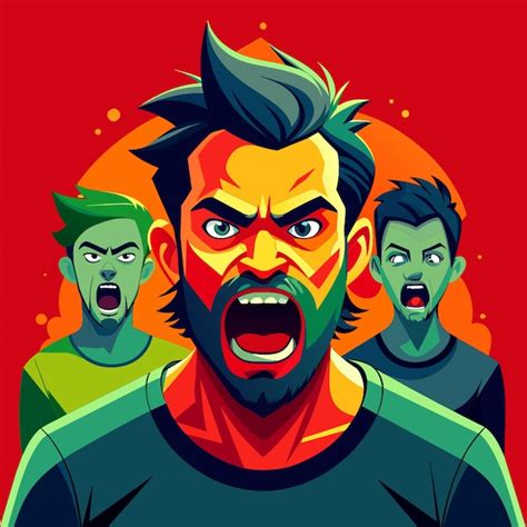 Angry People Vector Illustration Premium Ai Generated Vector