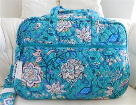 Vera Bradley Grand Traveler Bag Weekender Carry On Peacock Garden