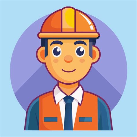 Flat Vector Illustration Of A Civil Engineer Character Premium Ai