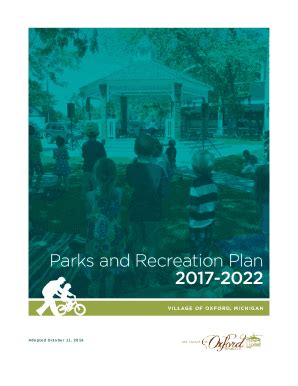 Fillable Online Parks And Recreation Master Plan And Guiding Documents