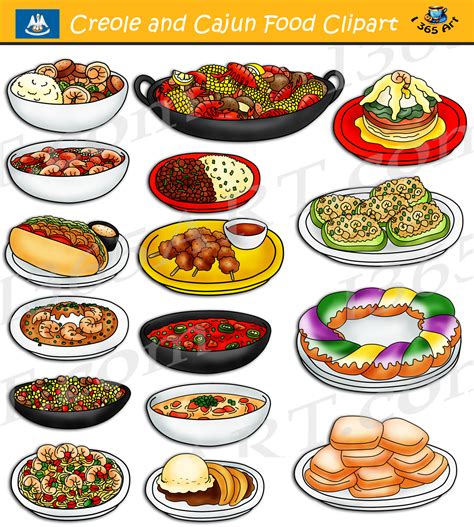 Creole And Cajun Food Clipart Set Digital Download Clipart 4 School