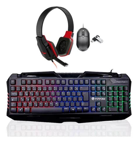 Kit De Teclado Y Mouse Multilaser Kit Headset Gamer Microfone Teclado