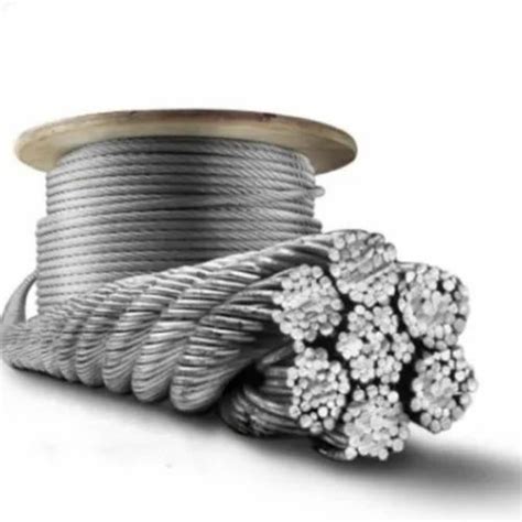 High Carbon Steel 14 Mm Wire Rope Ungalvanised 6x19 FC 100 M At Rs 182