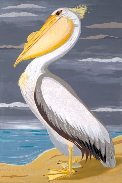 Ode to Audubon - White Pelican - Jennifer Peck Fine Art