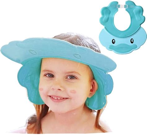 Baby Shower Cap Adjustable Silicone Shampoo Bath Cap Visor