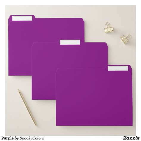 Purple File Folder File Folder Getting Organized Folders