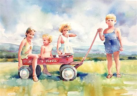 Radio Flyer By Yvonne Joyner Watercolor In X In Loose