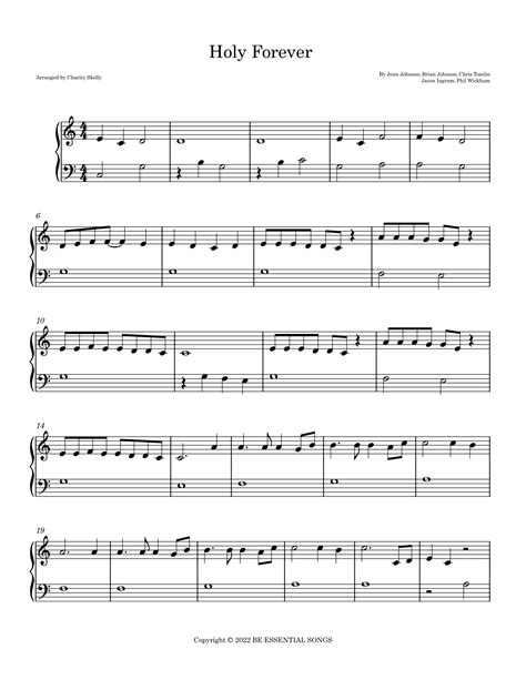 Holy Forever Arr Charity Skelly By Chris Tomlin Sheet Music For Easy