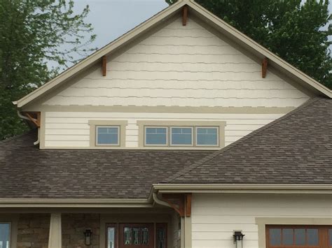 Cedar Soffit Brackets With Gable Shaker Siding House Trim House Exterior Craftsman Exterior