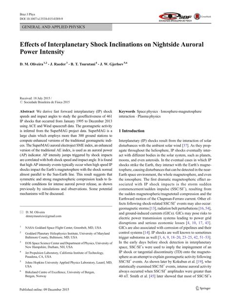 (PDF) Effects of Interplanetary Shock Inclinations on Nightside Auroral ...