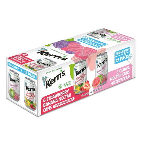 Amazon Kern S Guava And Strawberry Banana Nectar 11 3 Fl Oz S 12