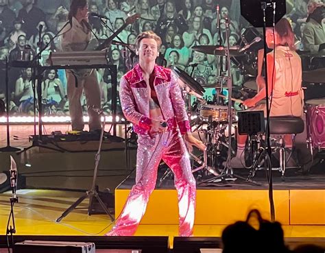 Harry Styles 29th Birthday Concert Pink Outfit Photos J 14