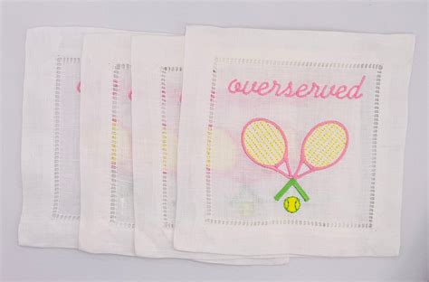 Overserved Tennis Cocktail Napkins Etsy