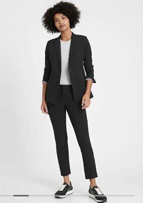 New Banana Republic Long Lean Fit Washable Wool Blend Blazer Size