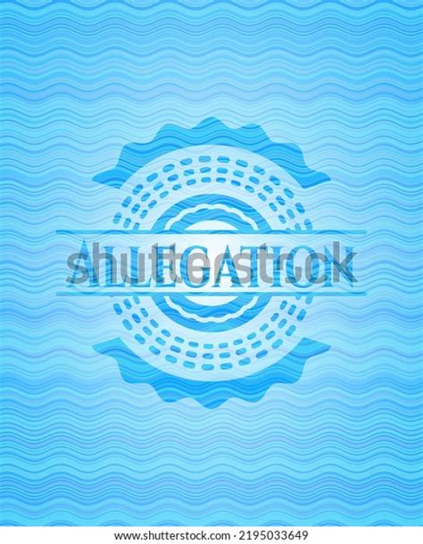 Allegation Water Wave Concept Style Badge Stock Vector Royalty Free