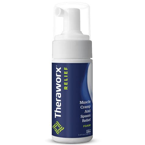 Theraworx Relief Topical Pain Relieving Muscle Cramp And Spasm Foam 34