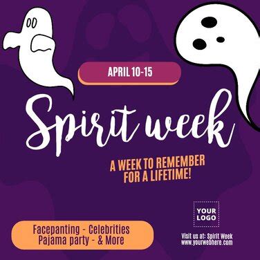 Free Editable Spirit Week Poster Templates