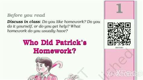 Chapter 1 Who Did Patrick S Homework Class 6 English Ncert