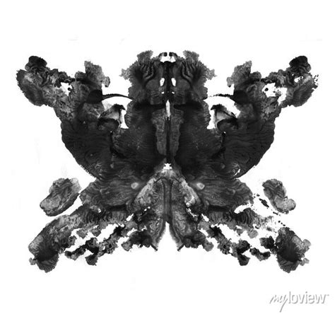 Rorschach Test Ink Blot Illustration Psychological Test Silhouette