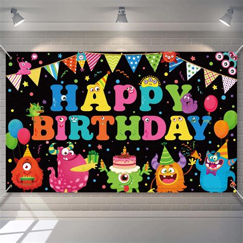 Buy Birthday Backdrop Birthday Party Photography Background Decorations ...