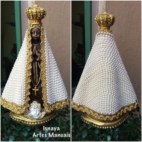 Nossa Senhora Aparecida Manto Em P Rolas Ideias Artesanato